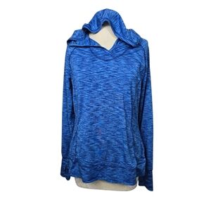 Tangerine Blue Hooded Athletic Sweatshirt M